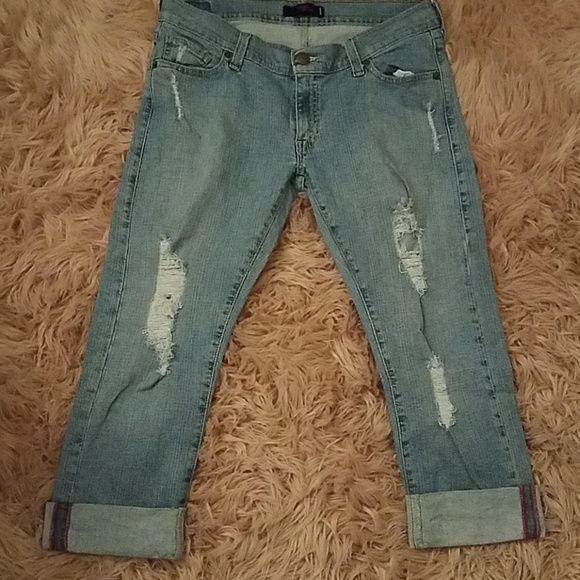 Levi's Denim - Distressed Cropped Jeans Levi's Denim - Distressed Cropped Jeans